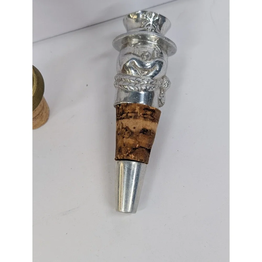 REINDEER BOBBLE TOP, Reindeer  & Snowflake‎ WINE BOTTLE STOPPER CHRISTMAS